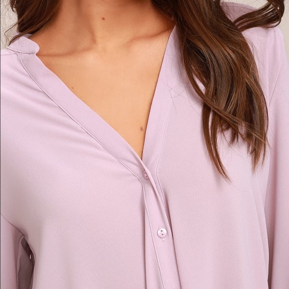 Mauve Button Up Top - Picture 3 of 3